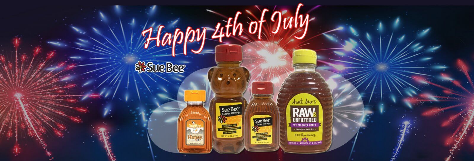 happy 4th of july - sue bee honey web banner event 1920x652